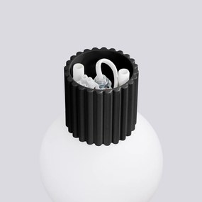 Nástenné svietidlo Halo, 1x biele sklenené tienidlo, b