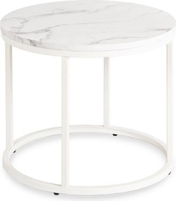 PROXIMA.store - Dizajnový konferenčný stolík CONNY FARBA: biely mramor, FARBA NÔH: biela