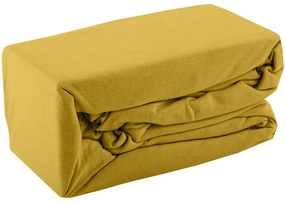 Prestieradlo jersey s gumkou 115GSM 180x200 žltá