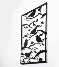 Kovová nástenná dekorácia 47x66 cm Branch &amp; Birds – Wallity