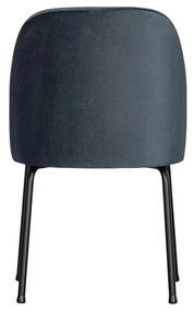 Modré zamatové jedálenské stoličky v súprave 2 ks Vogue – WOOOD