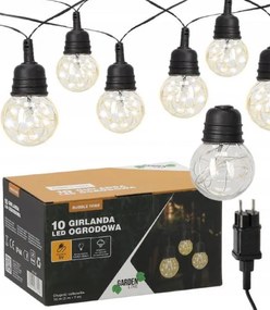 Bestent Svetelná reťaz LED 5V 10m Teplá biela Bubble