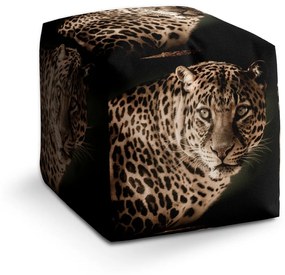 Sablio Taburet Leopard: 40x40x40 cm