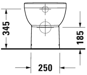 Duravit No.1 - Stojace WC, Rimless, biela 20090900002