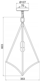 Feiss FE-NICO-P-M-BB - Luster na reťazi NICO 1xE27/60W/230V