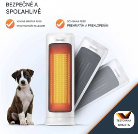 InternetovaZahrada Ventilátorový ohrievač 2000 W - biely