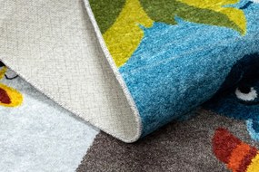 JUNIOR 51858.802 umývací koberec Zvieratá, Afriky pre deti protišmykový - sivá Veľkosť: 80x150 cm