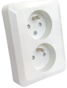 Dvojitá zásuvka česká Z/U SILVA white 46138