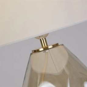 Searchlight EU65420CP - Stolná lampa DEVON 1xE27/60W/230V sivá/dymová