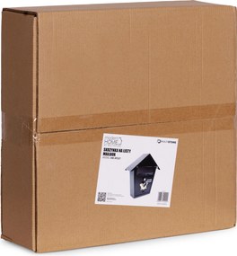 ModernHome Poštová schránka z pozinkovanej ocele - čierna ModernHome