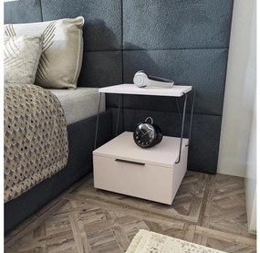 Nočný stolík TEKOBA 52x42 cm biela