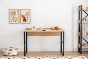 Písací stôl DEHA čierny/dub prírodný