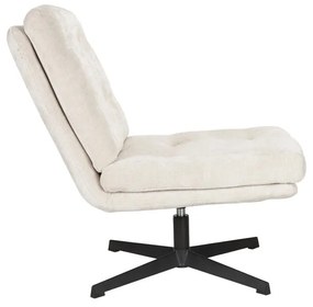 Krémové otočné kreslo Kai – White Label