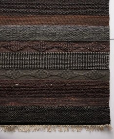 Diamond Carpets koberce Ručne viazaný kusový koberec Black Melange DE 2006 Multi Colour - 140x200 cm