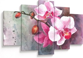 Obraz - Orchidey, aquarel (150x105 cm)