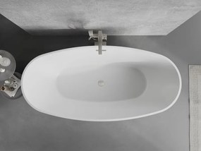 Mexen Lira, voľne stojaca vaňa, vzor, 170 × 80 cm, biela lesklá, oceľový prepad, 52831708000-97