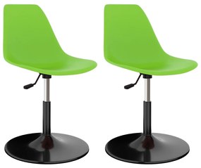 Otočné jedálenské stoličky 2 ks, zelené, PP