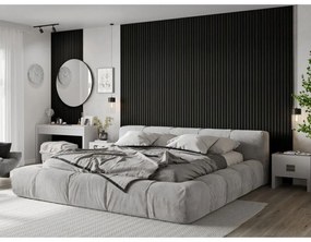 Mexen Lam-F, akustické stenové lamely 275 × 30 cm, plstený podklad 8 mm, technická dyha, dub čierny striebristý, S105-275307-3015-025