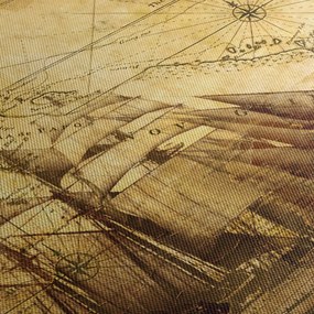 Obraz - Stará mapa (150x105 cm)