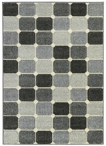 Koberce Breno Kusový koberec PORTLAND 172/RT4K, sivá, viacfarebná,67 x 120 cm