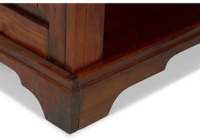 furniture-nabytek.cz - Masívna knižnica Catana z borovicového dreva, lakovaná, hnedá – 97×38×200 cm