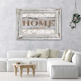 Obraz na plátně Home Sweet Home Beige - 90x60 cm