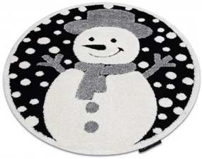 Koberec JOY Snowman čierny / krém