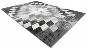 Koberec KAKE 25812677 Geometric - Romby 3D sivý/čierny