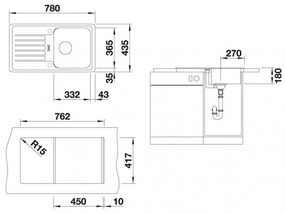 Drez Blanco Favos Mini + batéria Daras, antracit