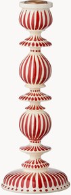 Ručne maľovaný vianočný svietnik Stripes