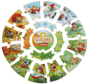 Puzzlika 15238 Štyri ročné obdobia - vzdelávacie puzzle 17 dielikov