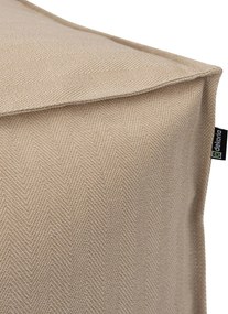 Záhradný puf farba produktu béžová látka vonkajšie, zapletaná
