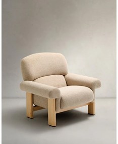 Béžové ženilkové kreslo Nema – Kave Home