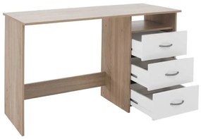 Kondela PC stôl LARISTOTE 101000, dub sonoma/biela