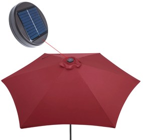 InternetovaZahrada LED slnečník Florida Ø300 cm - červený