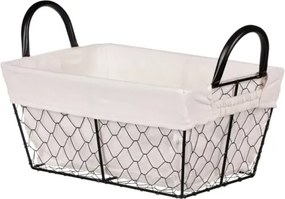 Úložný košík Belle 30x14 cm, kov/látka%