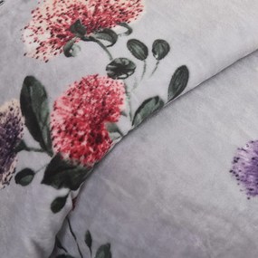 Svetlosivé mikroplyšové obliečky na jednolôžko 140x200 cm Margot – My House