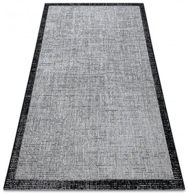 KOBEREC SIZAL FLOORLUX 20401 vzor rámu strieborná / čierna Veľkosť: 160x230 cm