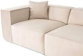 Trojmiestna pohovka Lora z ľanu 303 x 108 cm, krémová