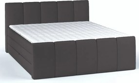 Posteľ boxspring Fresco 180x200 cm, tmavo šedá látka