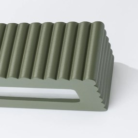 Nástenné svietidlo Rigata, 1x olivovo zelené keramické tienidlo