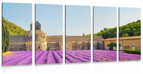 5-dielny obraz Provensálsko s levanduľovými poľami Varianta: 100x50