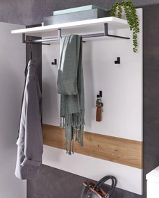 Predsieňový šatníkový panel Memphis, biely/dub artisan