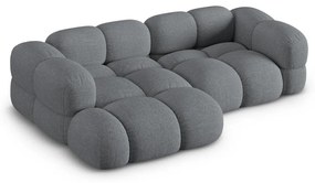 Sivá rohová pohovka (ľavý roh/s leňoškou) Loretto – Cosmopolitan Design