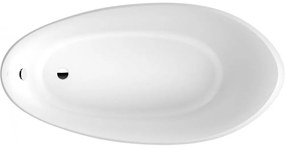 VILLEROY &amp; BOCH Aveo oválna vaňa z materiálu Quaryl (verzia k zabudovaniu), odtok zboku, 1900 x 950 x 443 mm, Stone White, UBQ194AVE7V-RW