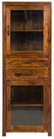 furniture-nabytek.cz - Masívna vitrína Palison dark z palisandra, lakovaná, hnedá