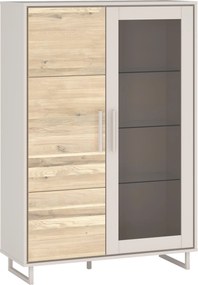 XXXLutz VITRÍNA, dub, kašmírová, dub bianco, 102/148/40 cm Livetastic - Sklenené vitríny - 001427000402