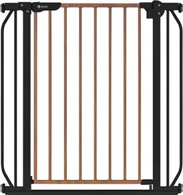 Lionelo - Bezpečnostná bránka TRUUS SLIM čierna/hnedá