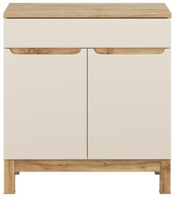 Skříňka pod umyvadlo Bali Casad s deskou 80 cm kašmírová/dub wotan