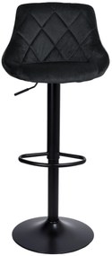 CYDRO BLACK čierna Velvet barová stolička